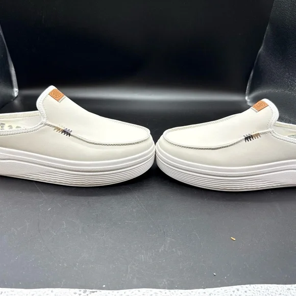 Hey Dude Womens Austin Lift Leather White 9- NWOB - Picture 2 of 6